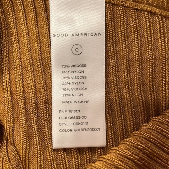 NWT Good American Rib Knit Flared Boss Pants Size 2 or Medium - Picture 6 of 7